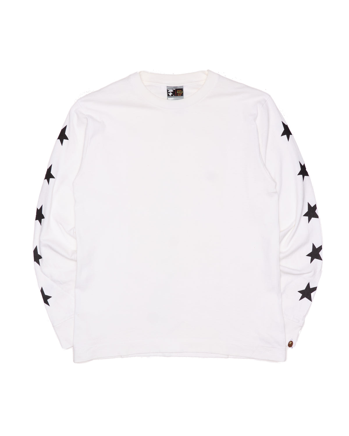 Early 00s BAPE “Sta” White Longsleeve Shirt
