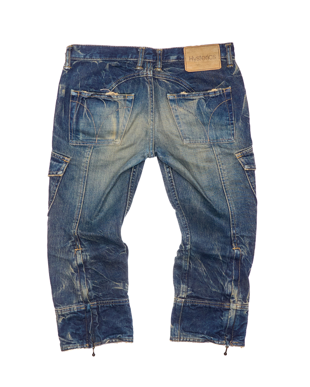 Early 00s Hysterics Studded Cargo Capri Jeans