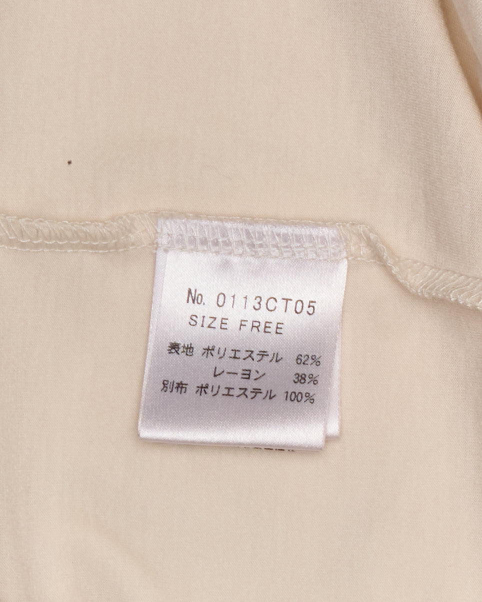 Hysteric Glamour Beige Graphic Chain Appliqué Top