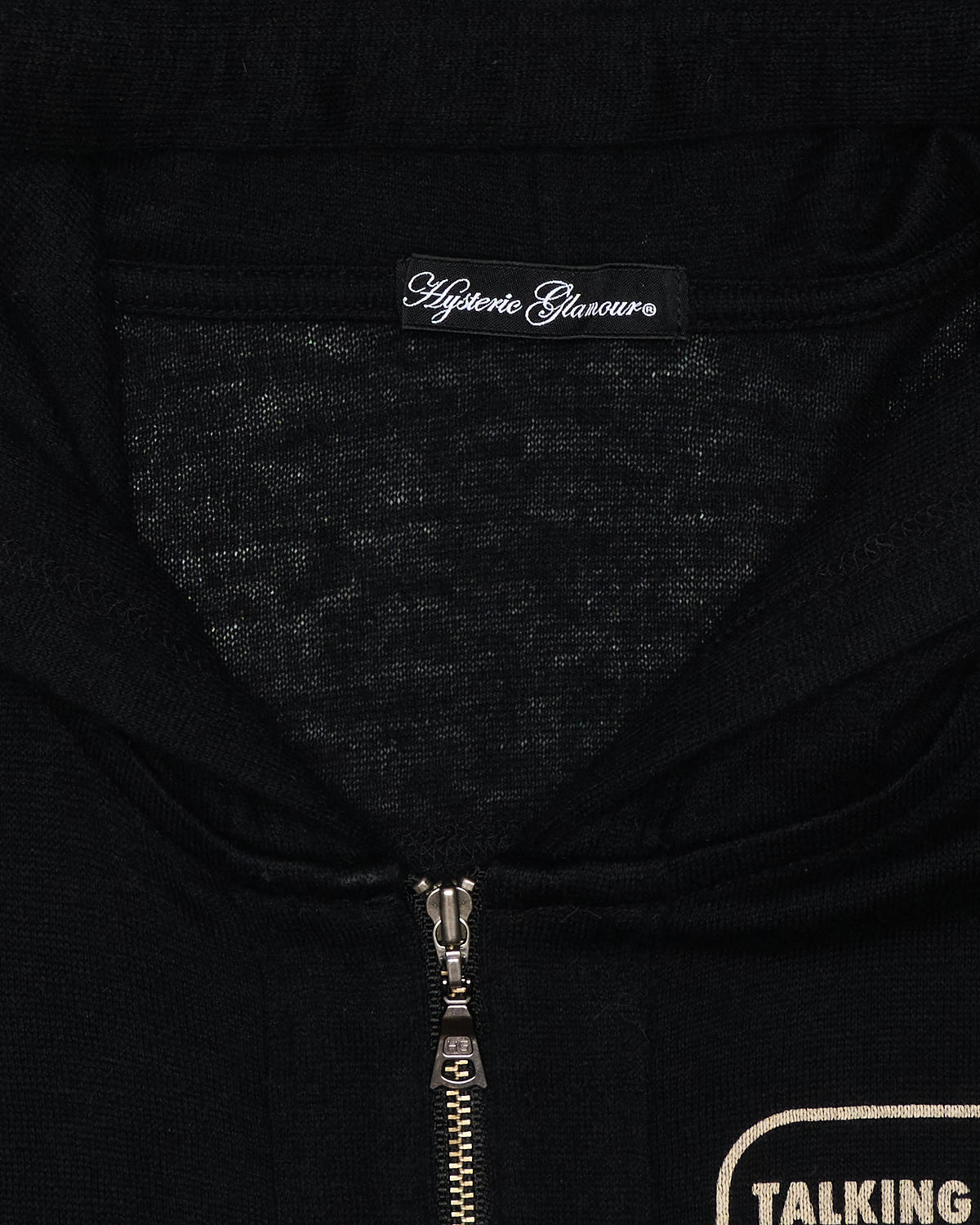 Hysteric Glamour "Higher Than The Sun" Black Zip-Up Hoodie.
