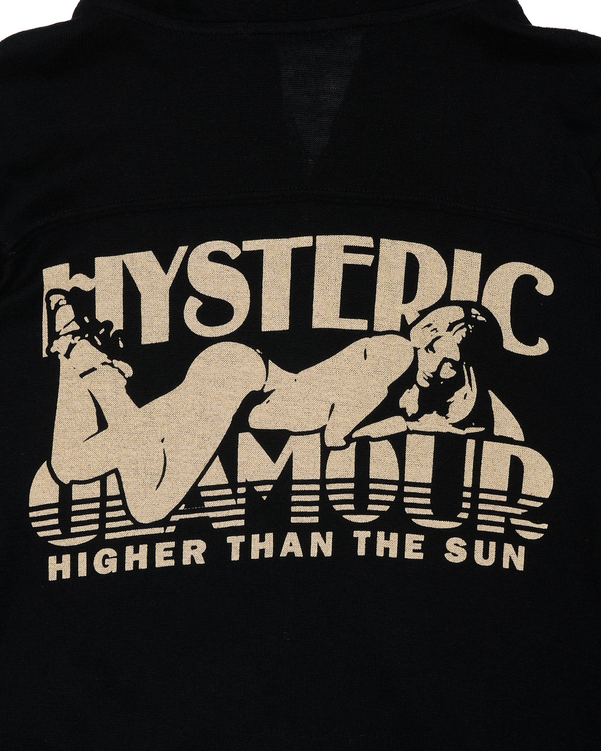 Hysteric Glamour "Higher Than The Sun" Black Zip-Up Hoodie.