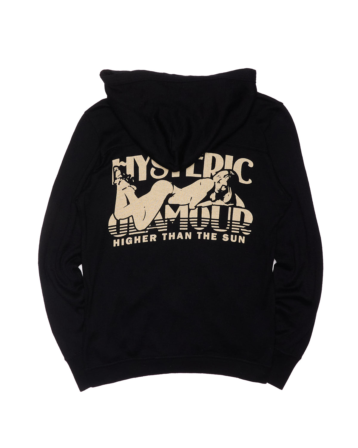 Hysteric Glamour "Higher Than The Sun" Black Zip-Up Hoodie.