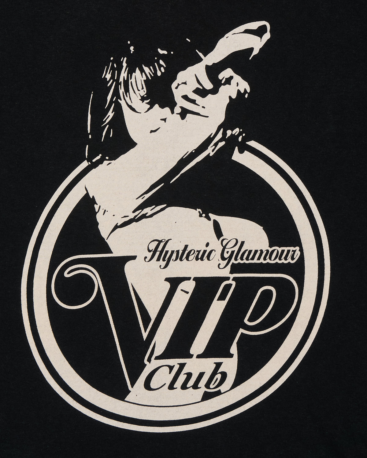 Hysteric Glamour "V.I.P. Club" Black Graphic Long-Sleeve