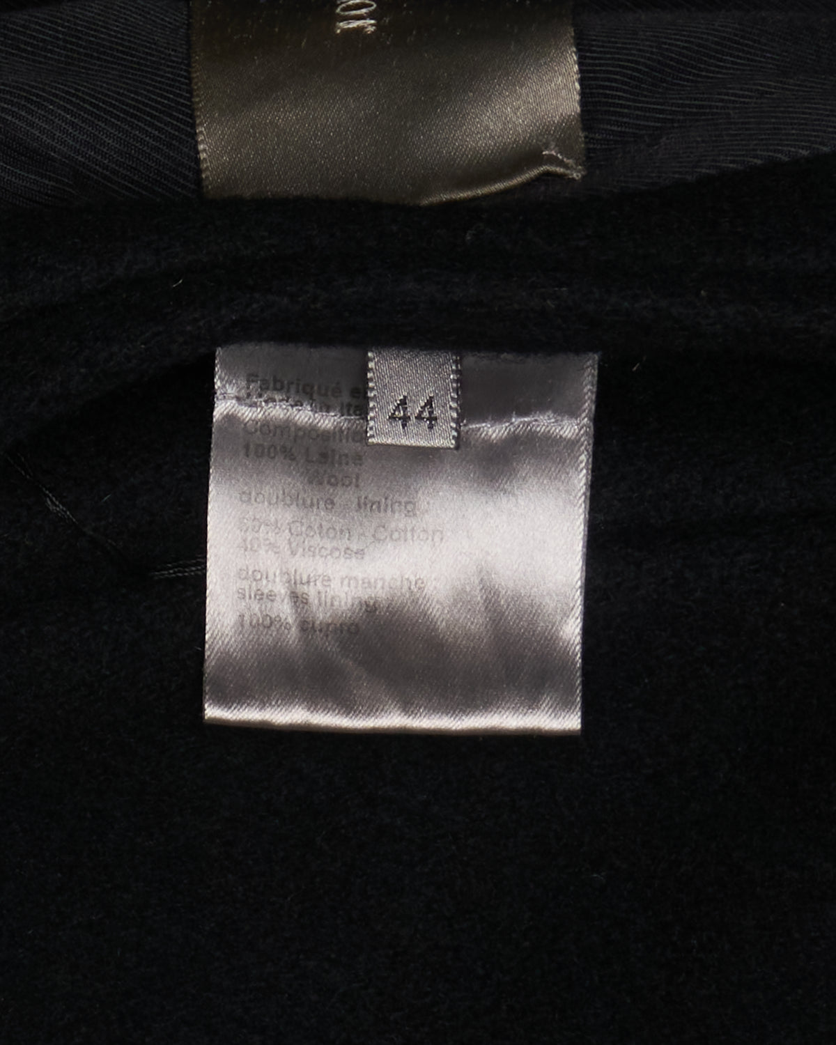 A/W06 Dior Homme by Hedi Slimane "These Grey Days" Black Wool Peacoat