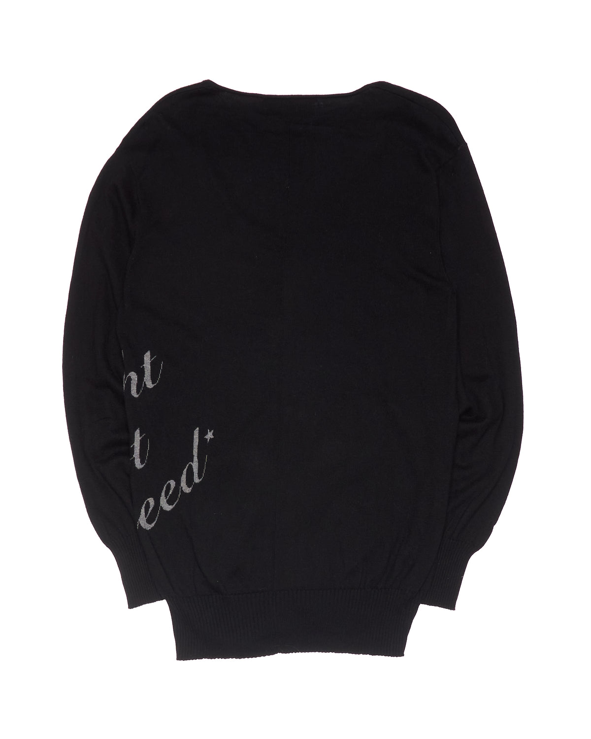 S/S99 Hysterics Black Cotton Knit Zip-Up Cardigan