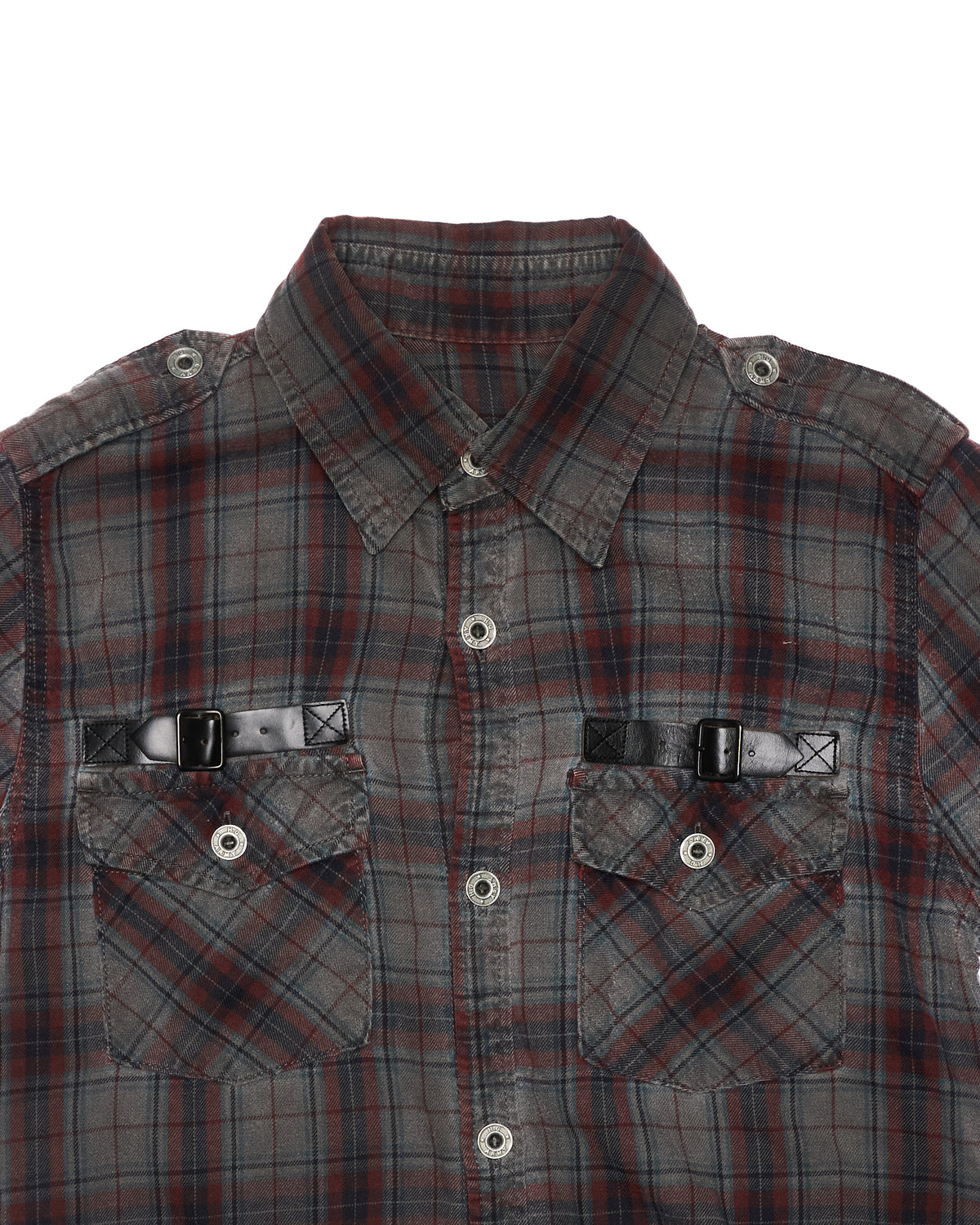 Early 00s Hysteric Glamour “Western Fatigue” Red/Grey Plaid Shirt