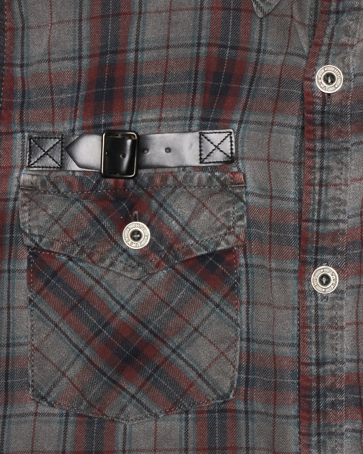 Early 00s Hysteric Glamour “Western Fatigue” Red/Grey Plaid Shirt