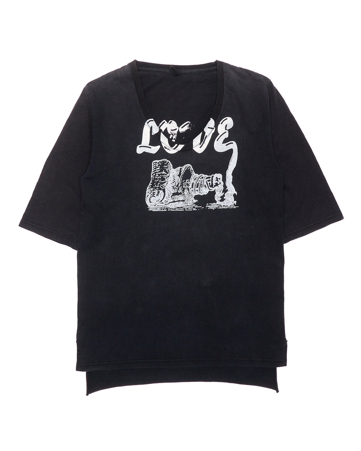 Early 00s Mihara Yasuhiro Heavy Cotton "LOVE" Graphic T-Shirt