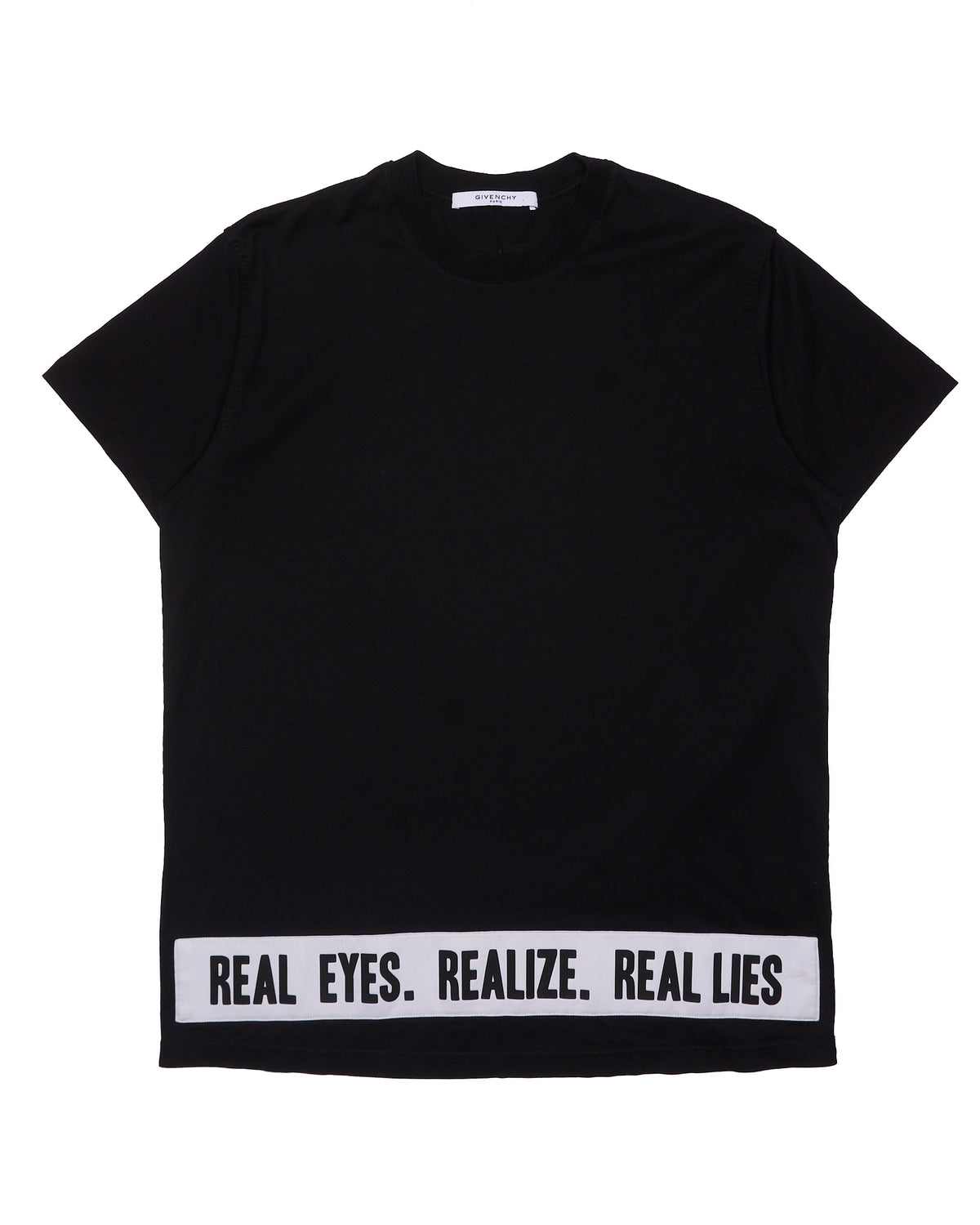 A/W17 Givenchy by Ricardo Tisci “Tupac” “Real Lies” Black Slogan Tee Shirt
