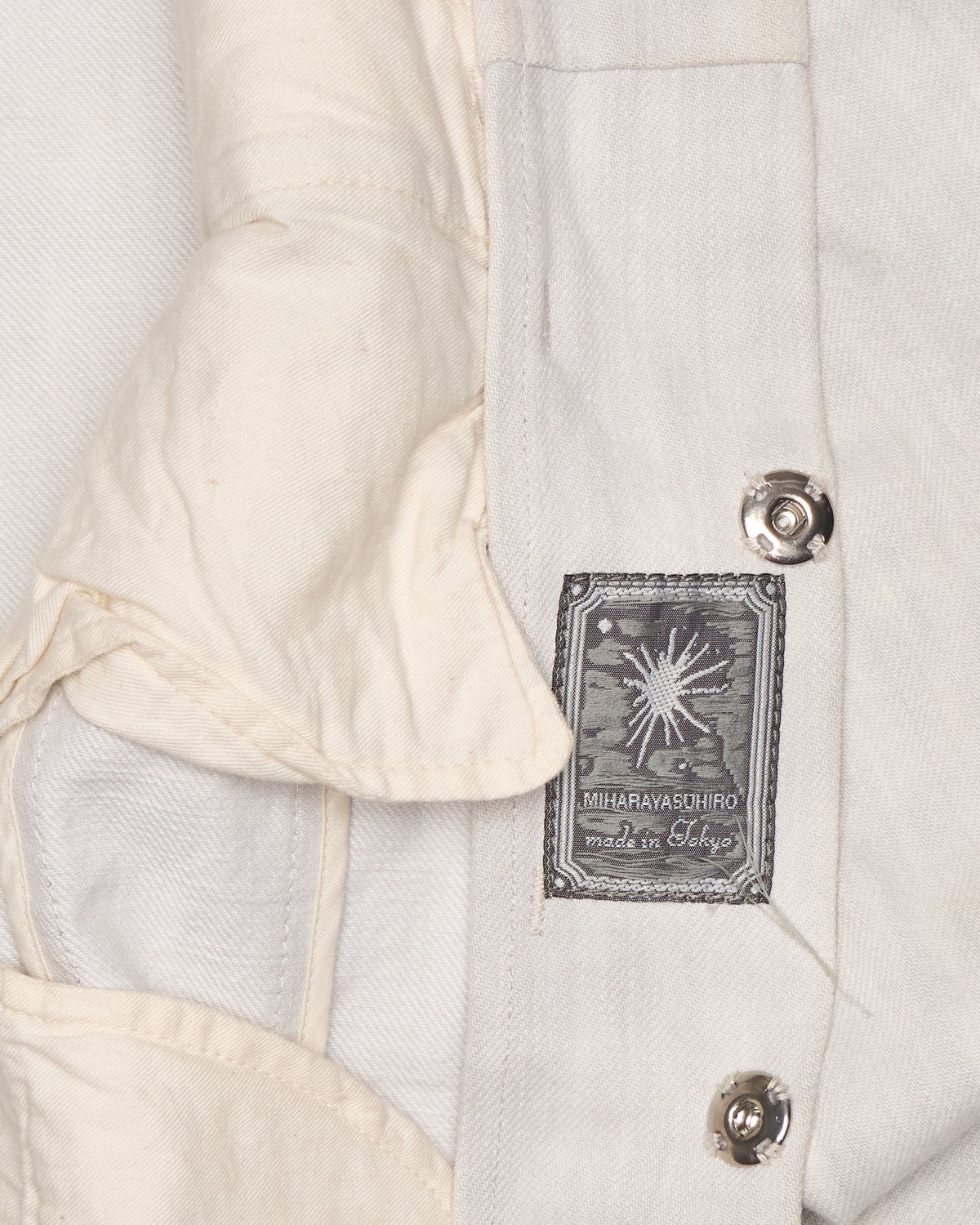 F/W06 Mihara Yasuhiro White Denim Trucker Jacket