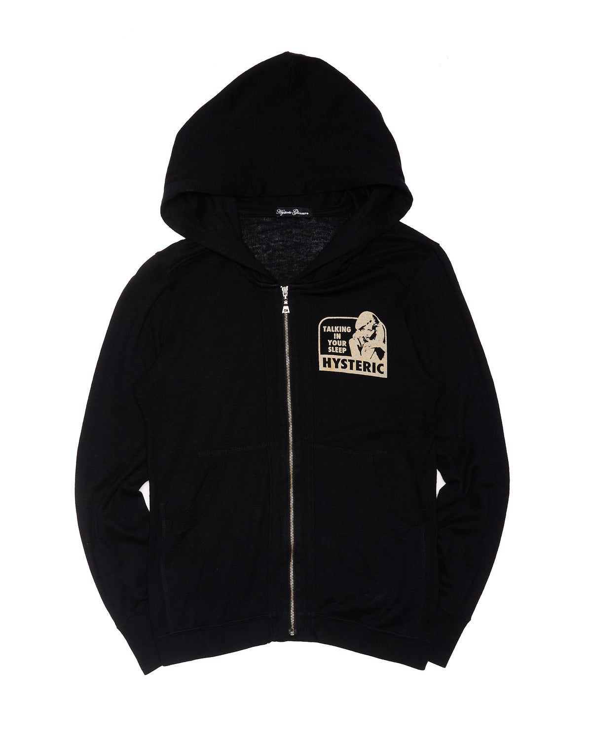Hysteric Glamour "Higher Than The Sun" Black Zip-Up Hoodie.