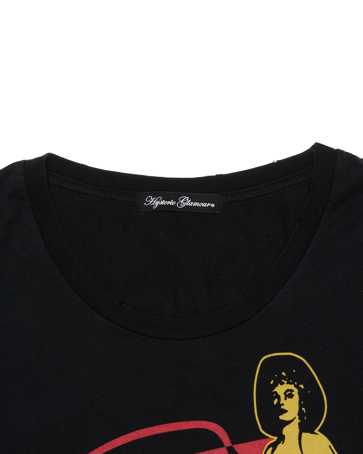 Hysteric Glamour "World of Burlesque" Pin-Up Girl Black Graphic Tee