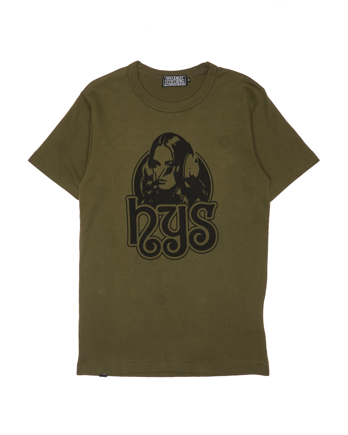 00s Hysteric Glamour "hys" Headphone Girl Green Graphic Tee