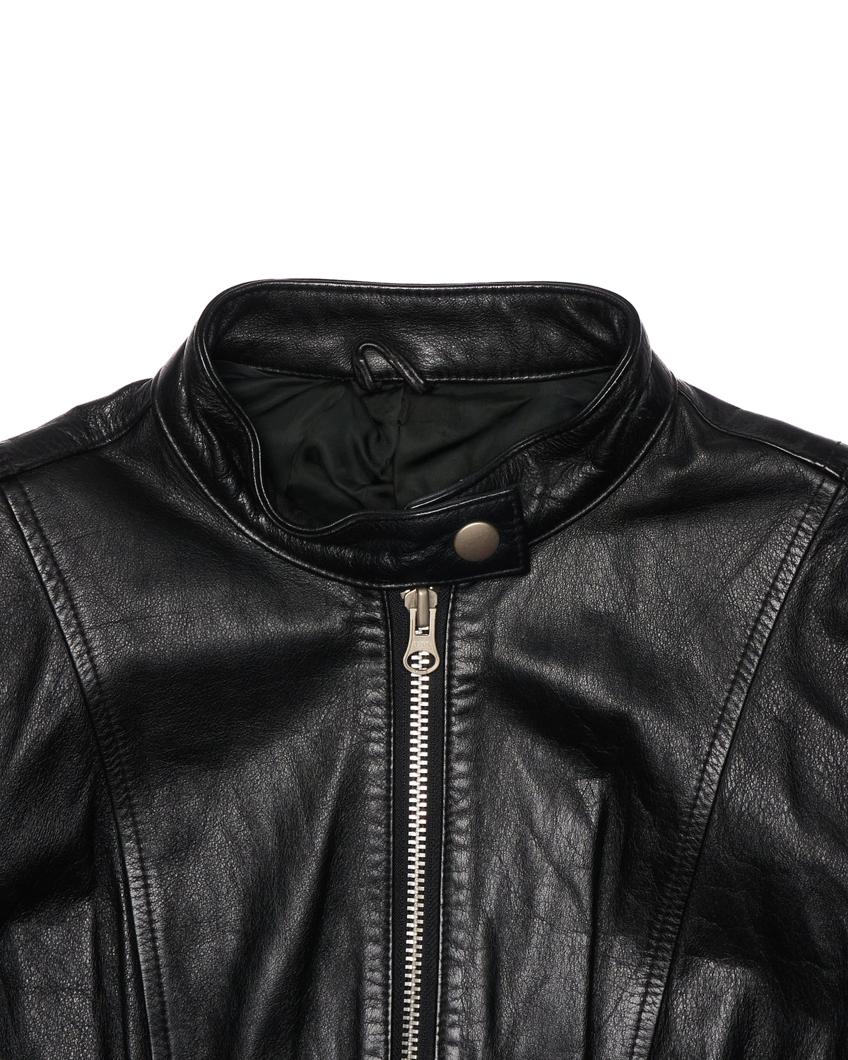 Late 90s Hysteric Glamour “Hysterics” Dual-Zip Black Leather Cafe Racer Jacket
