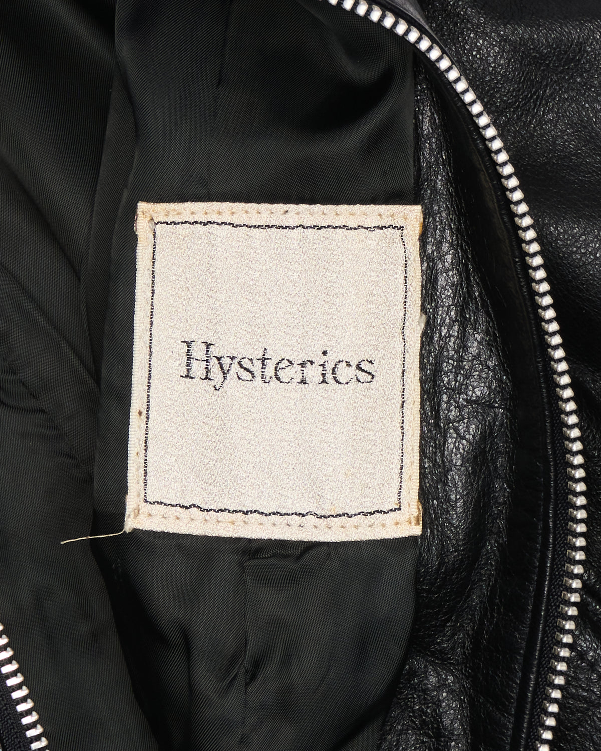 Late 90s Hysteric Glamour “Hysterics” Dual-Zip Black Leather Cafe Racer Jacket