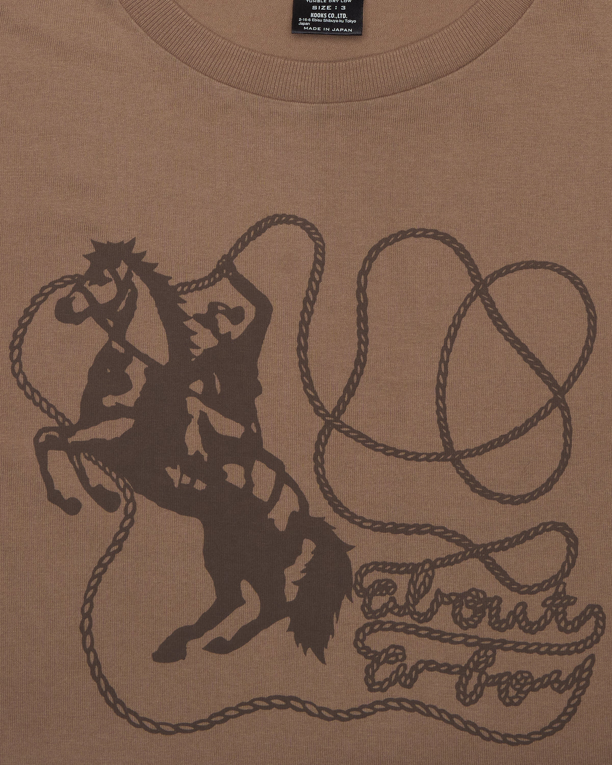 S/S07 Number (N)ine "ABOUT A BOY" Cowboy Lasso Brown Graphic Tee
