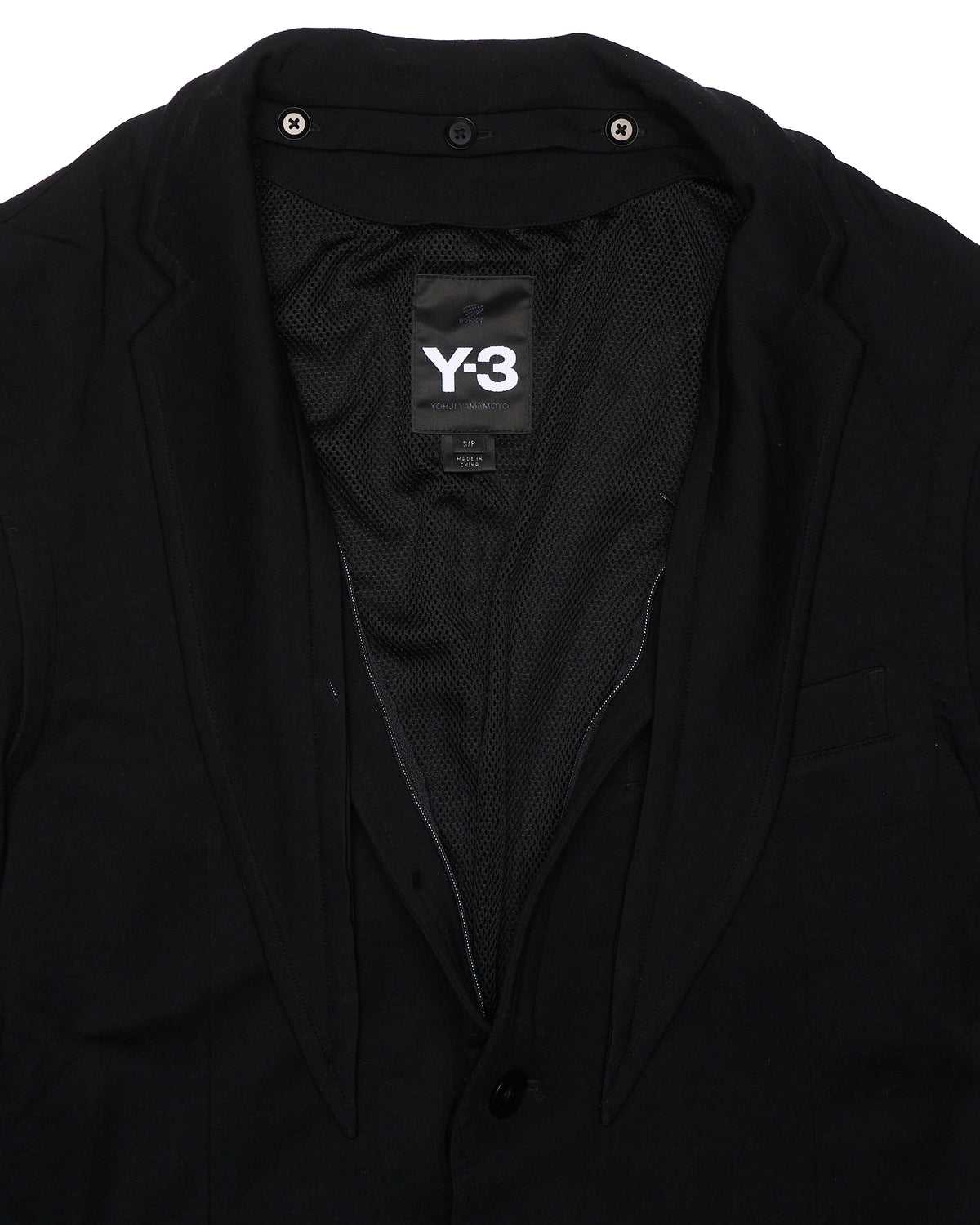 Y-3 by Yohji Yamamoto Black Convertible-Zip Blazer