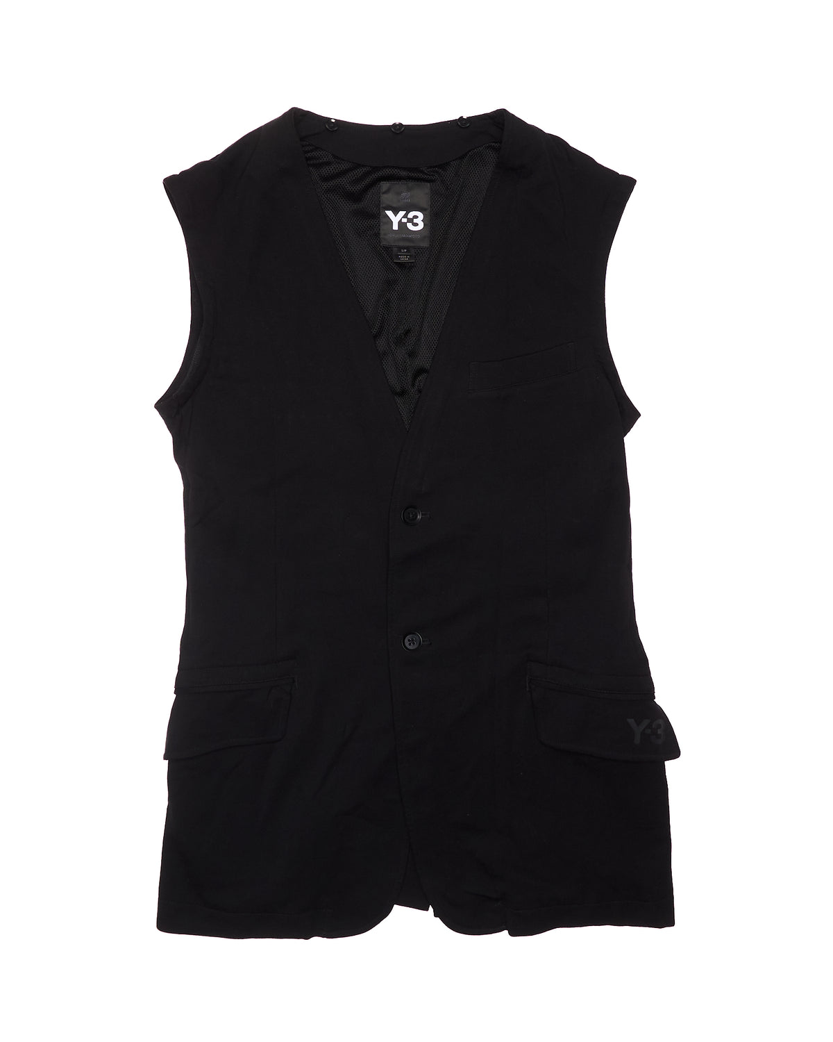Y-3 by Yohji Yamamoto Black Convertible-Zip Blazer