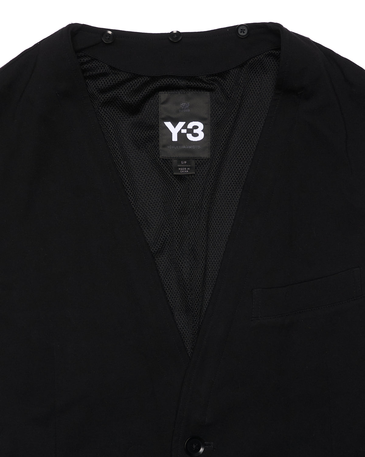 Y-3 by Yohji Yamamoto Black Convertible-Zip Blazer