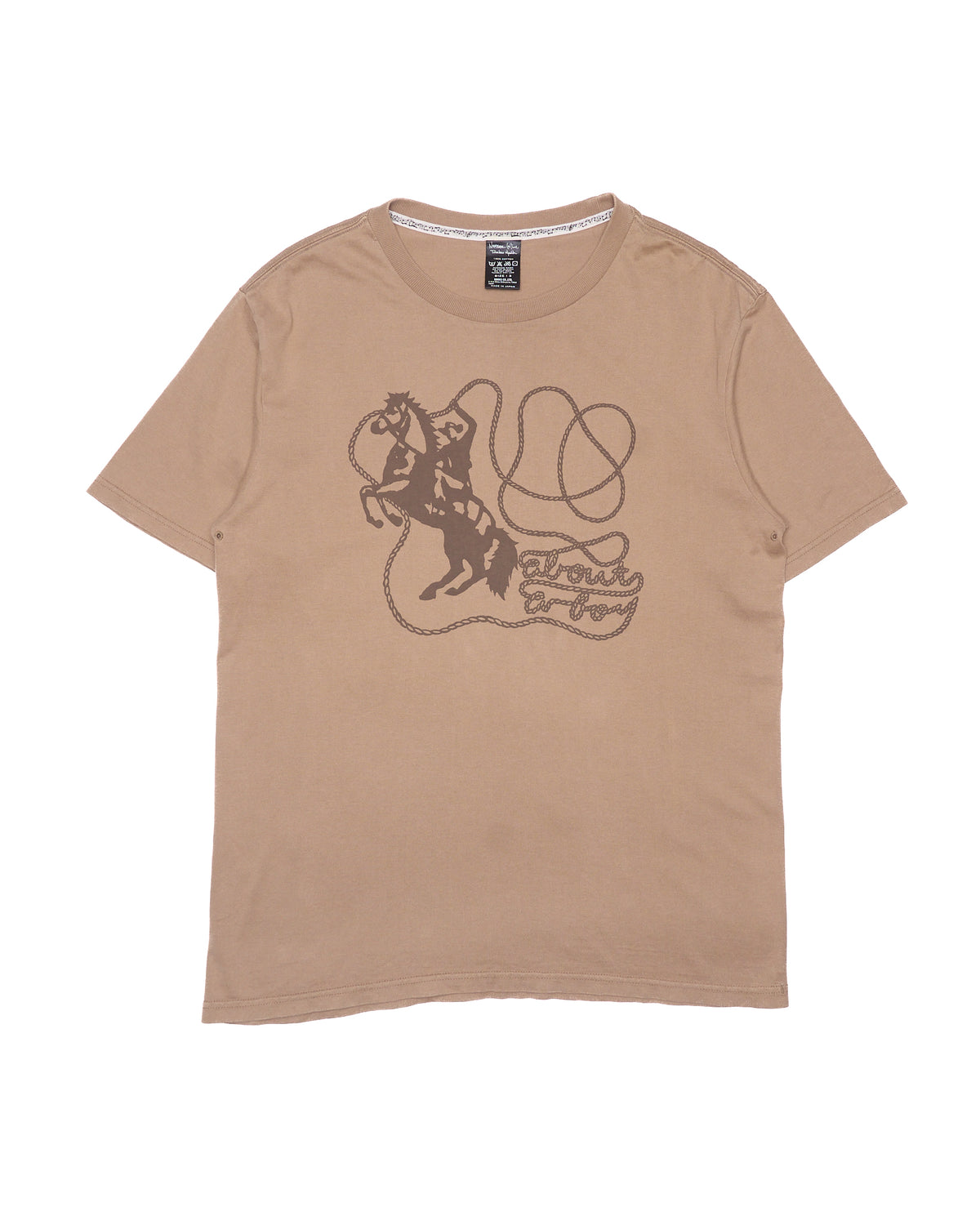 S/S07 Number (N)ine "ABOUT A BOY" Cowboy Lasso Brown Graphic Tee