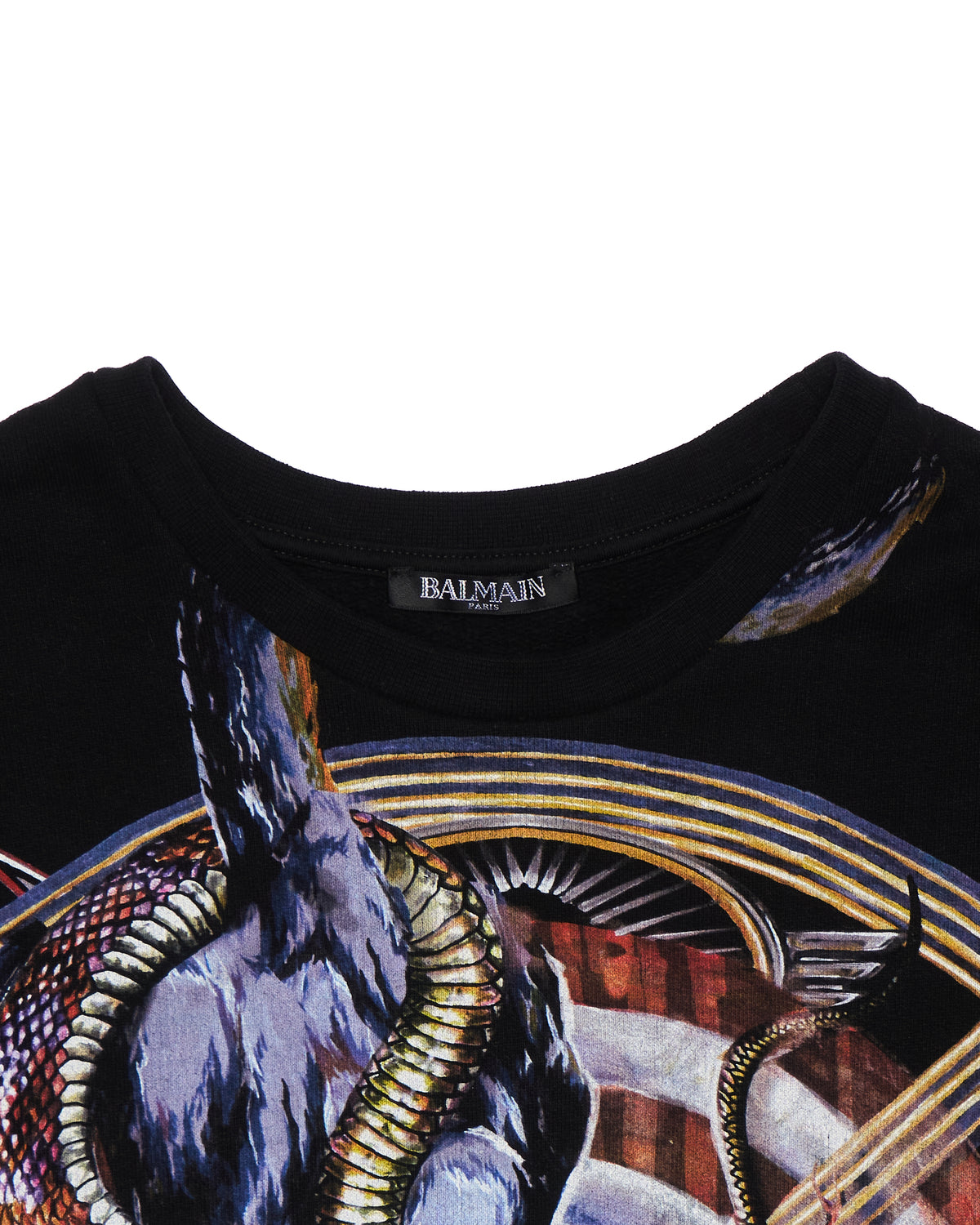A/W17 Balmain Black Panther & Snake Print Zip Sweatshirt