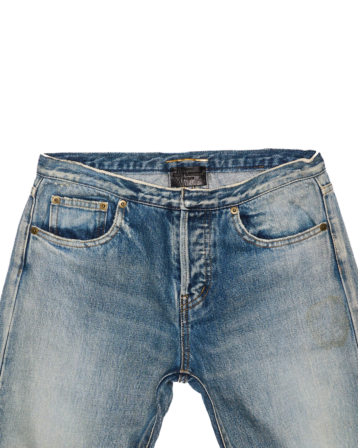 S/S16 Saint Laurent Paris Wash-Processed Skinny Jeans