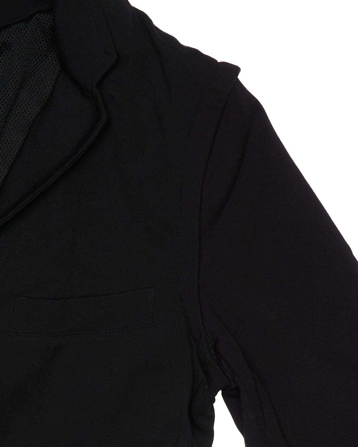 Y-3 by Yohji Yamamoto Black Convertible-Zip Blazer