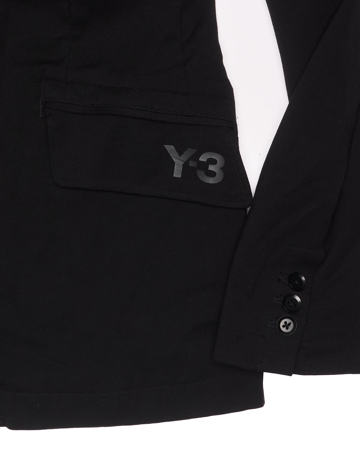 Y-3 by Yohji Yamamoto Black Convertible-Zip Blazer