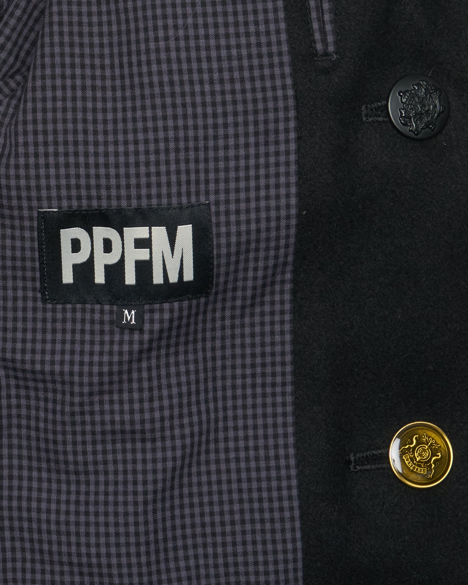 Early 00s PPFM Convertible ‘Napoleon’ Brown Fur Hooded Military Zip-up Wool Jacket