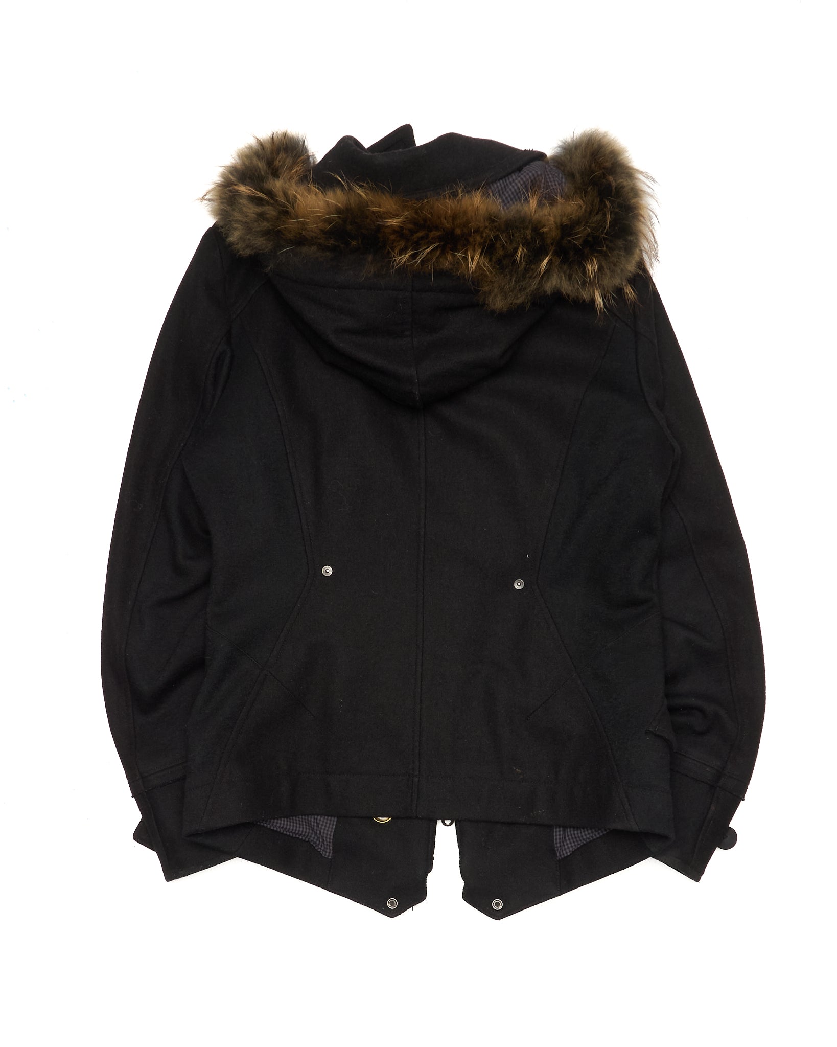 00s PPFM Napoléon jacket Early 00s PPFM Convertible 'Napoleon' Brown Fur Hooded Military