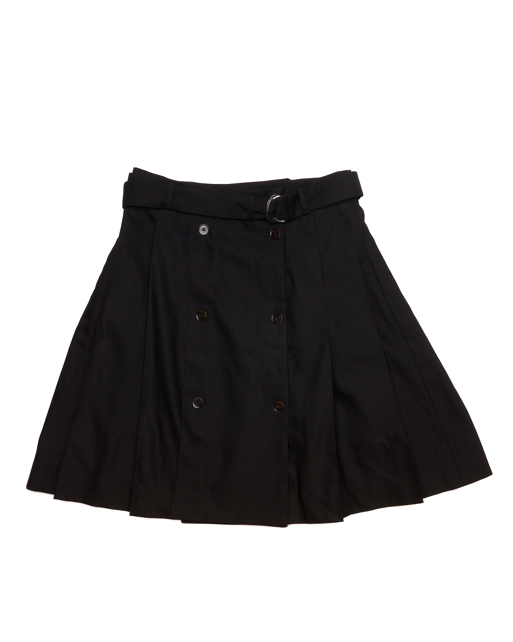 Peter Do Black Belted Pleated Skirt