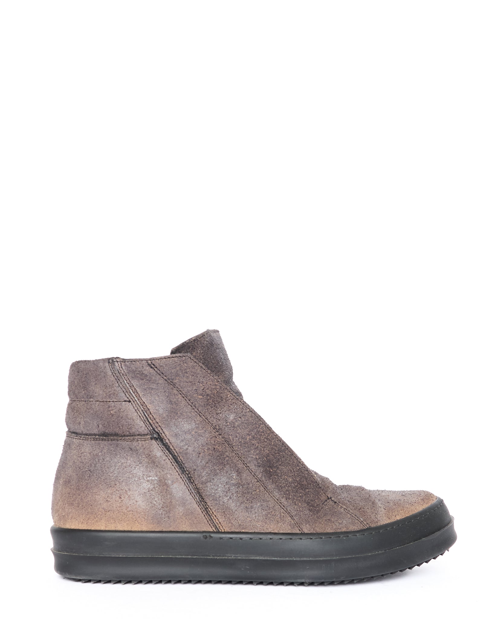 Rick Owens Burst Suede Island Dunk Zip-Sneaker