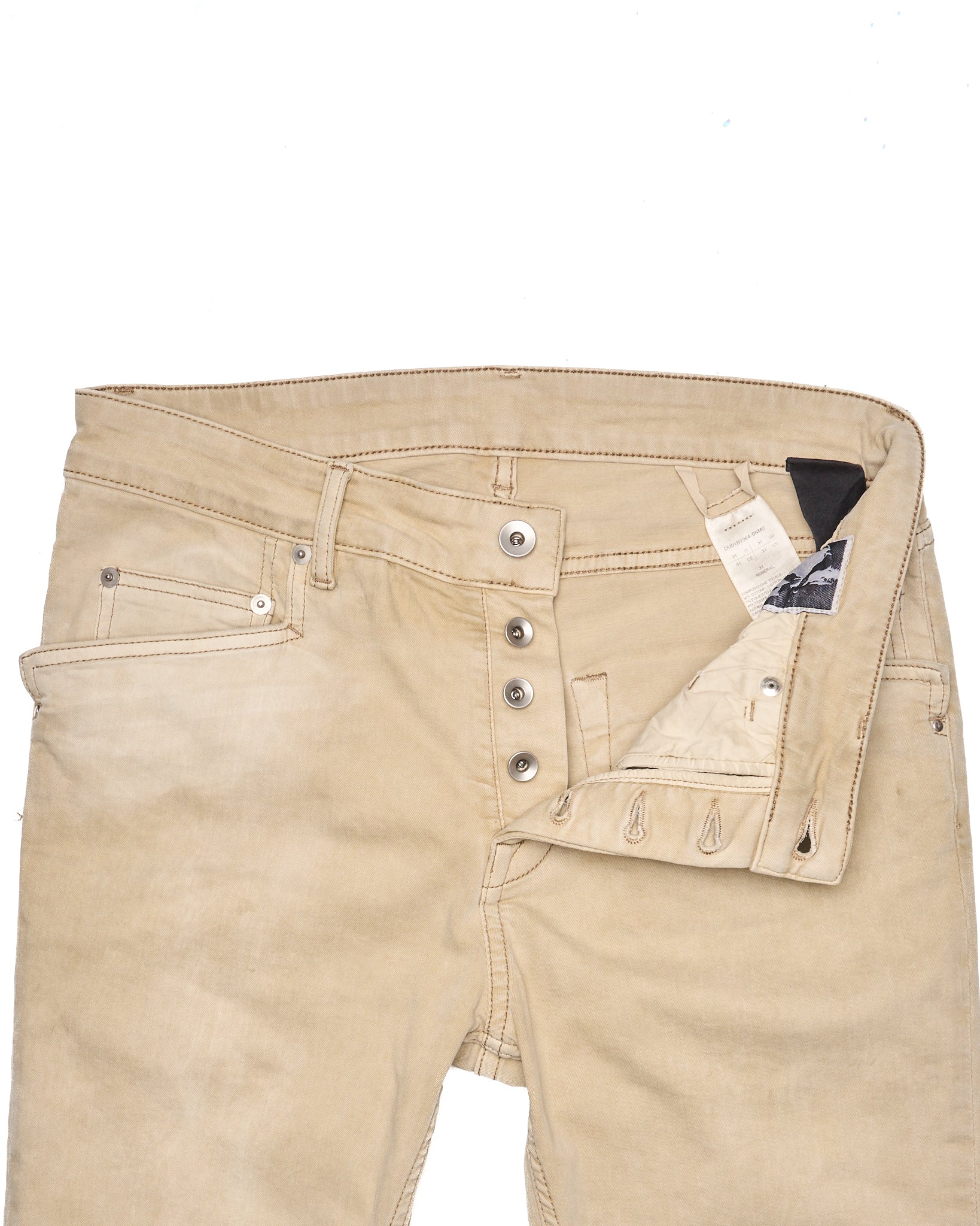 S/S22 Rick Owens DRKSHDW "FOGACHINE" MINERAL 'Tyrone Cut' Skinny Denim