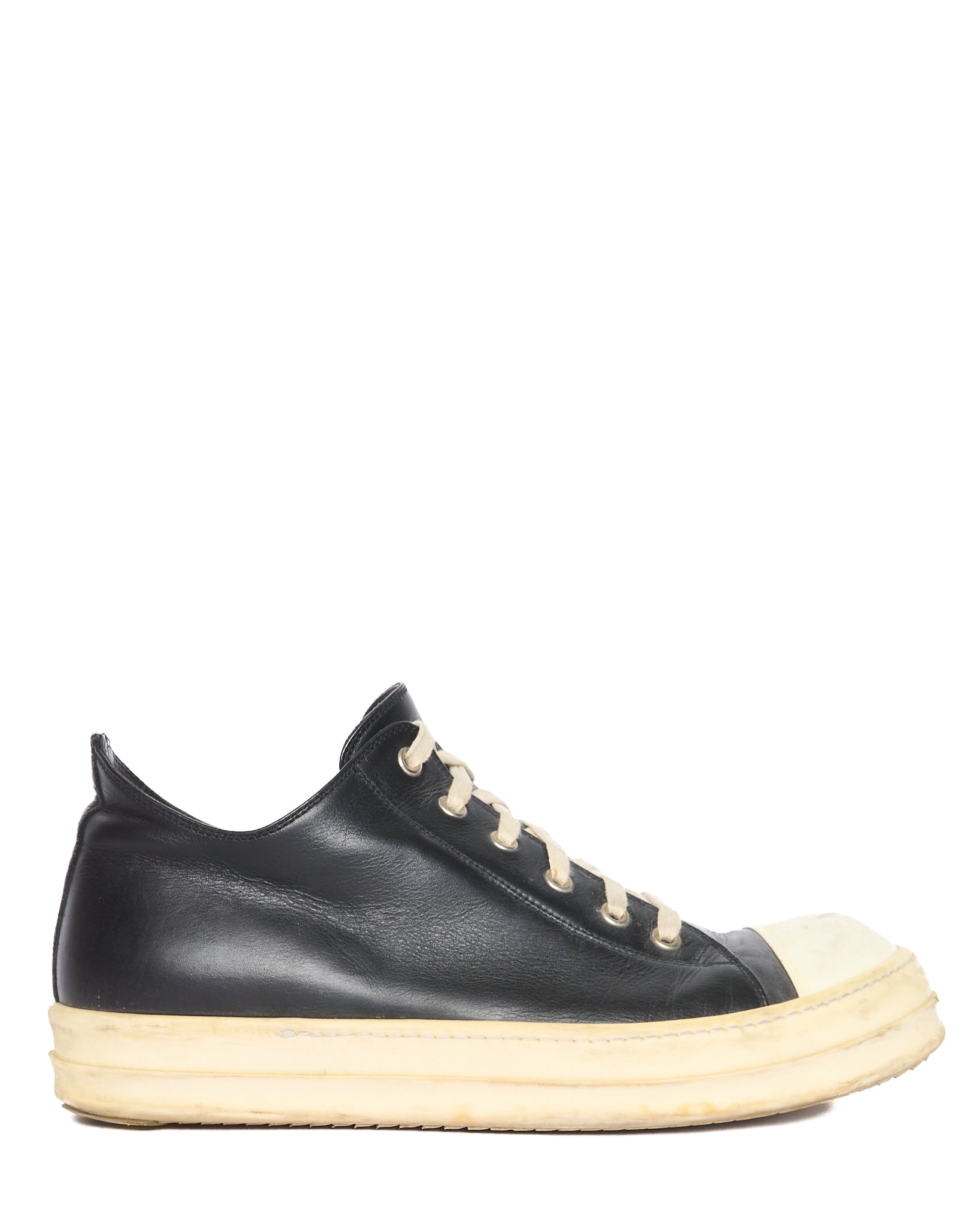 Rick Owens Ramones Low-Top Calf Leather Sneakers
