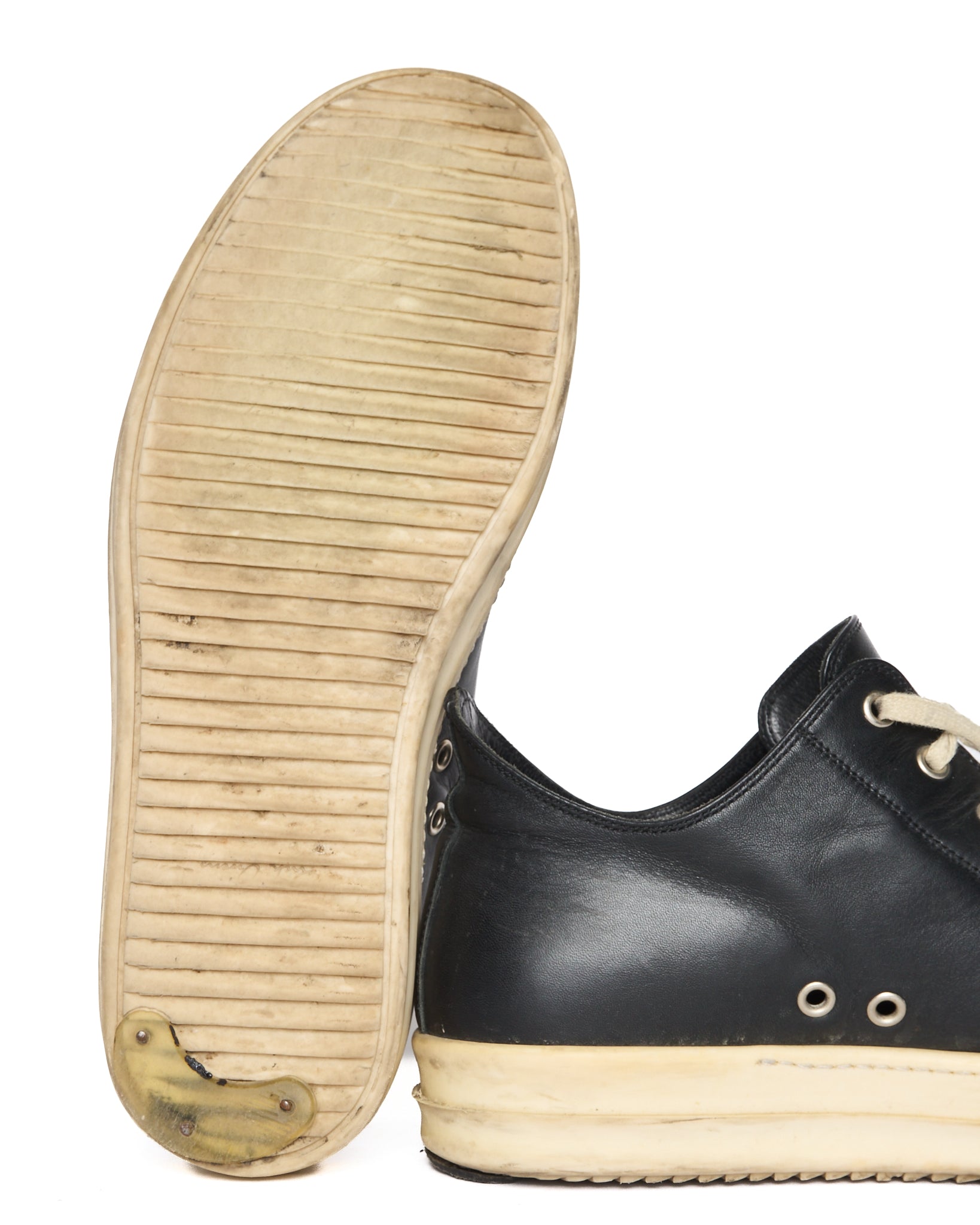 Rick Owens Ramones Low-Top Calf Leather Sneakers