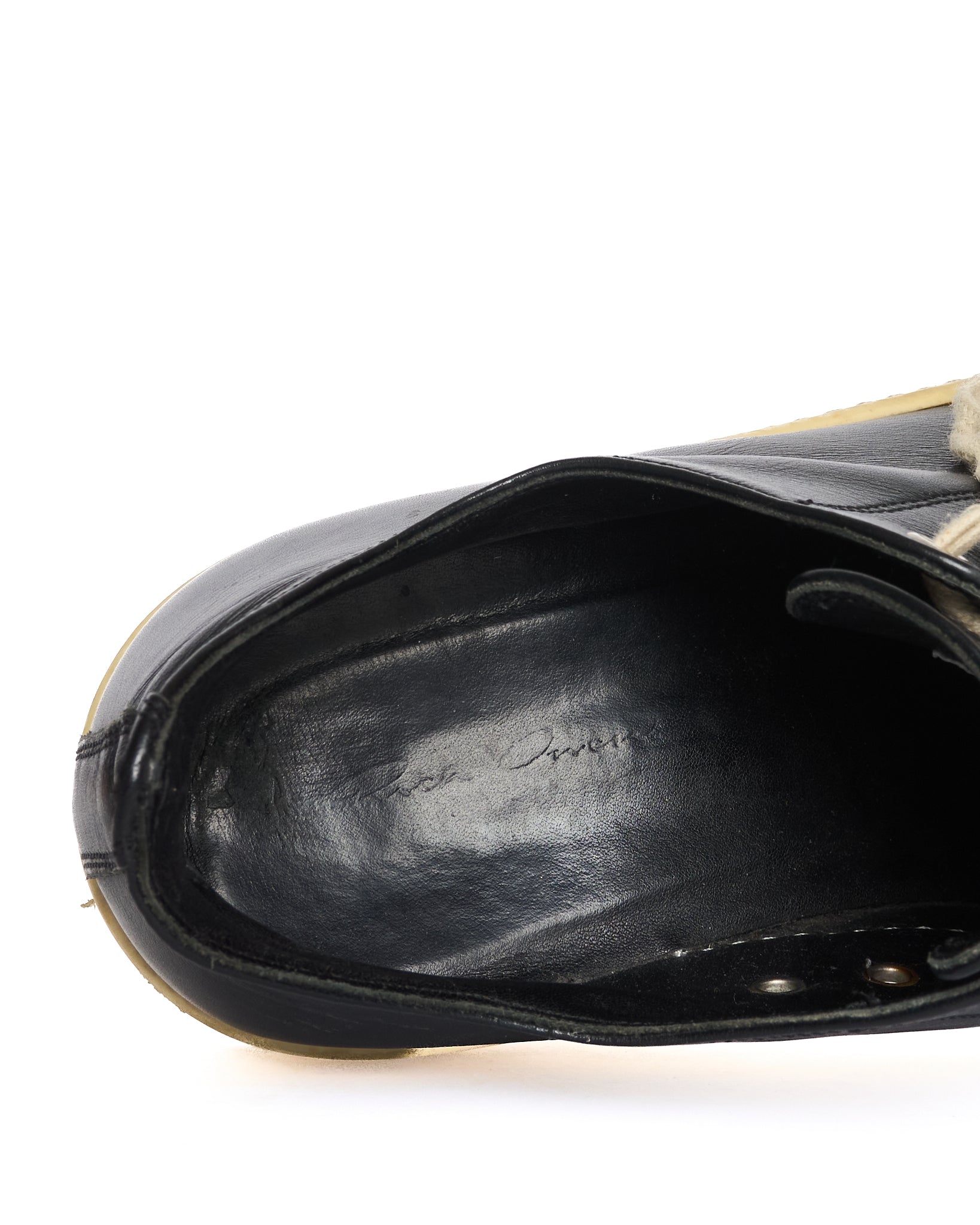 Rick Owens Ramones Low-Top Calf Leather Sneakers