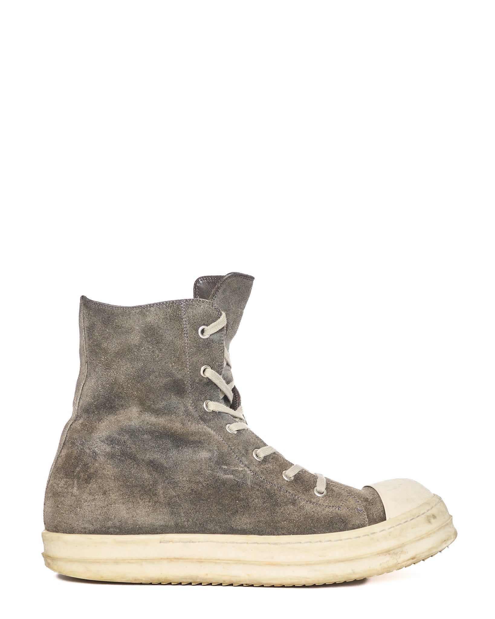 Rick Owens Ramones Suede High-Top Sneakers