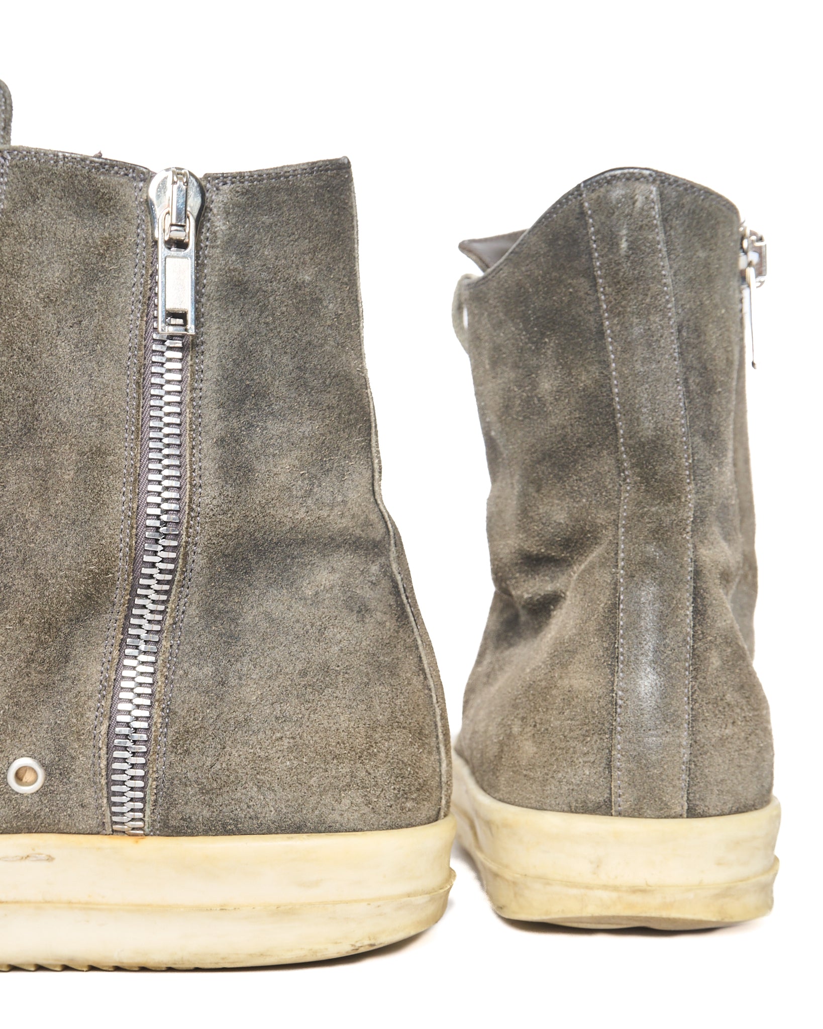 Rick Owens Ramones Suede High-Top Sneakers