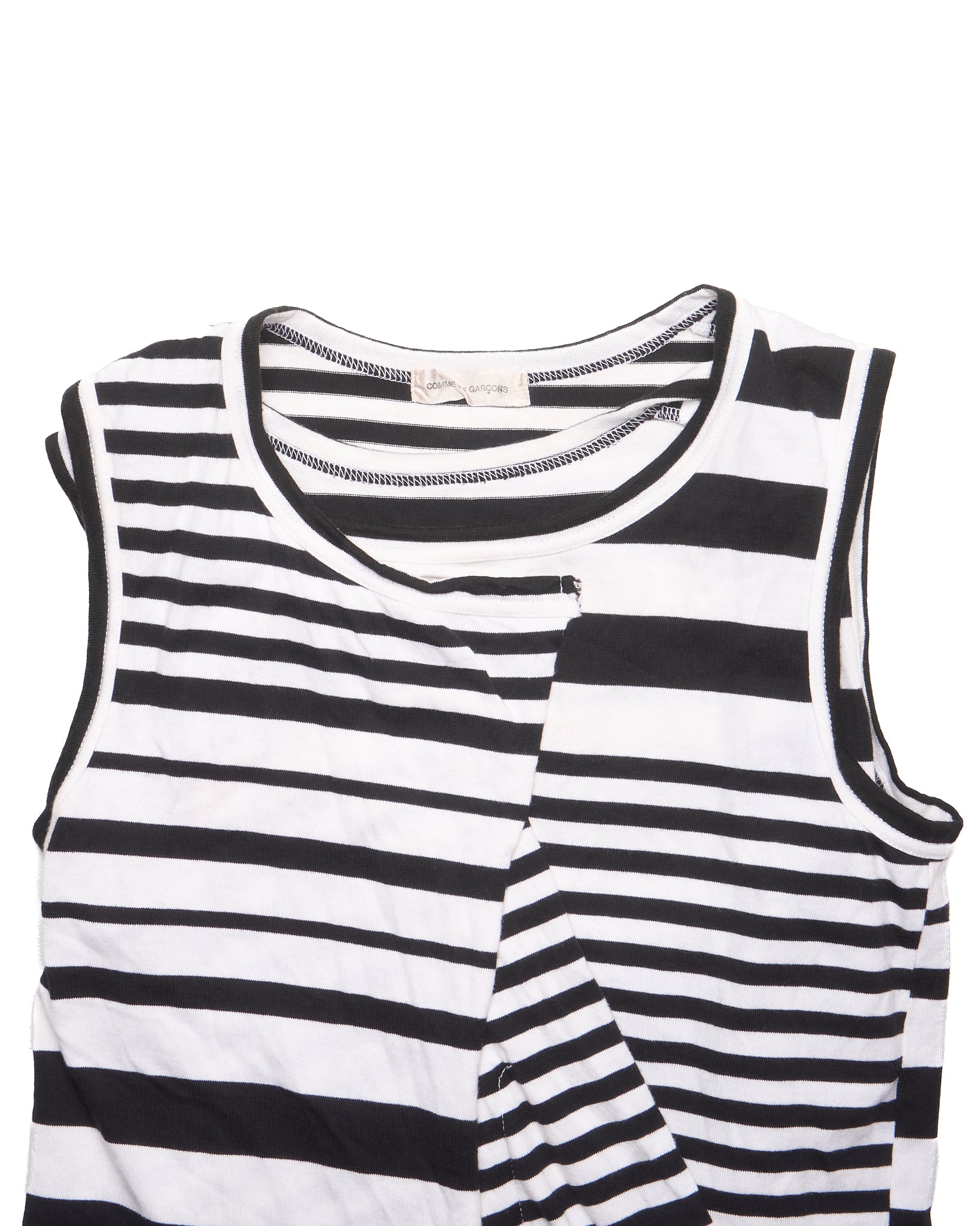 S/S03 Comme Des Garçons Double Layered Deconstructed Sleeveless Tee