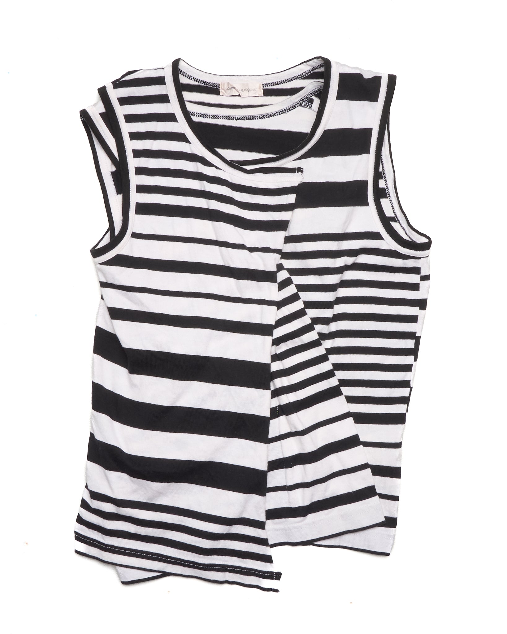 S/S03 Comme Des Garçons Double Layered Deconstructed Sleeveless Tee