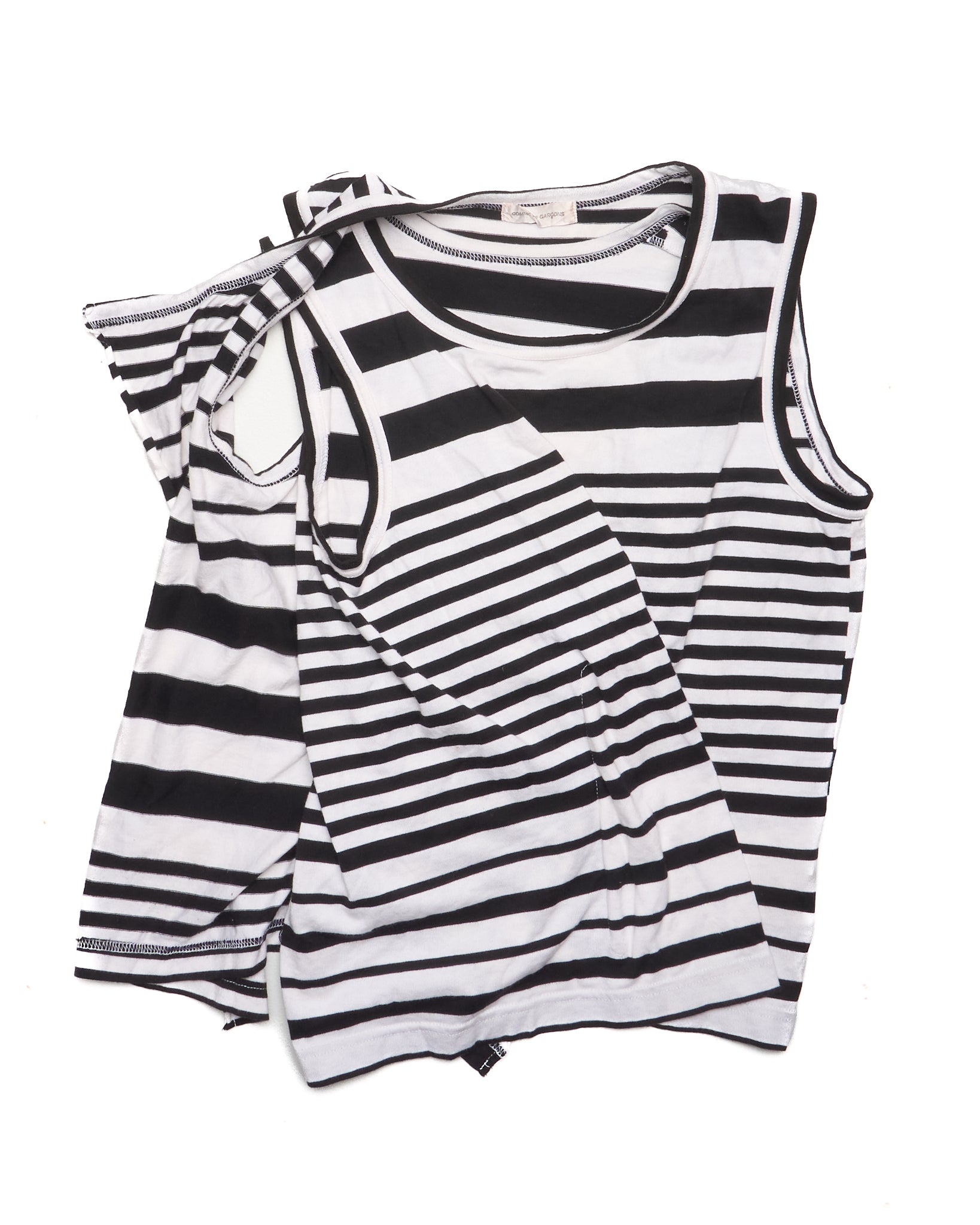S/S03 Comme Des Garçons Double Layered Deconstructed Sleeveless Tee