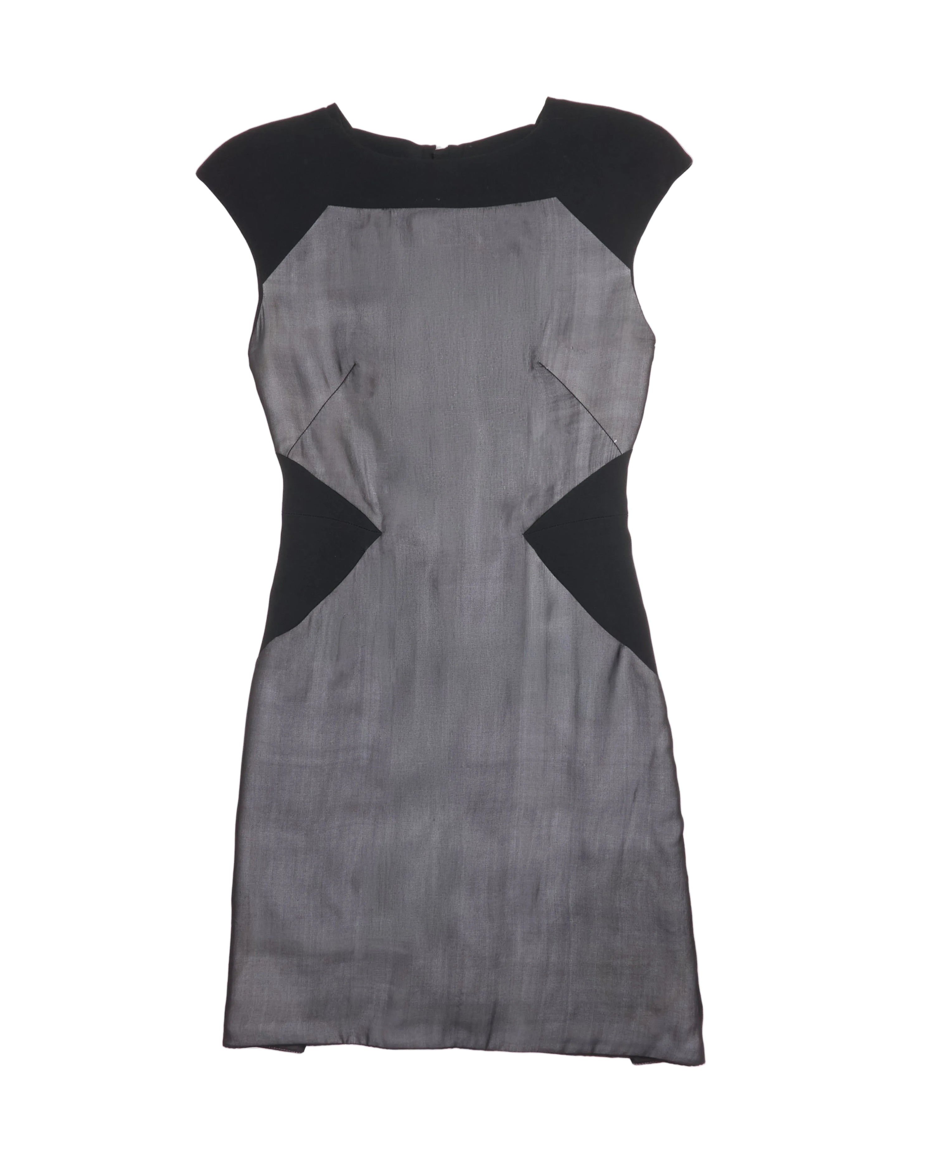 S/S09 Gareth Pugh Geometric Silk Zip-Up Dress