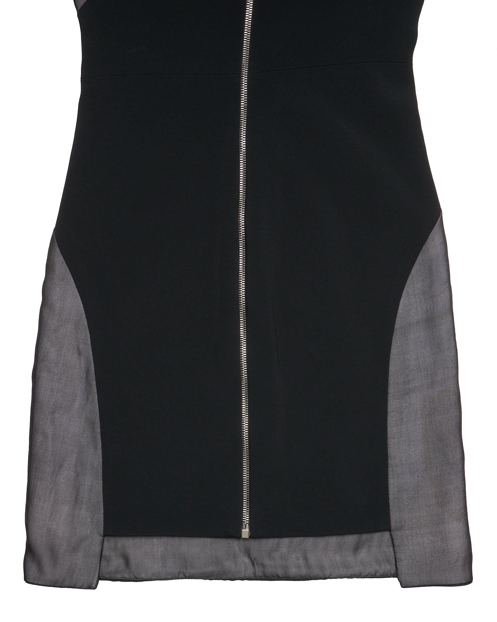 S/S09 Gareth Pugh Geometric Silk Zip-Up Dress
