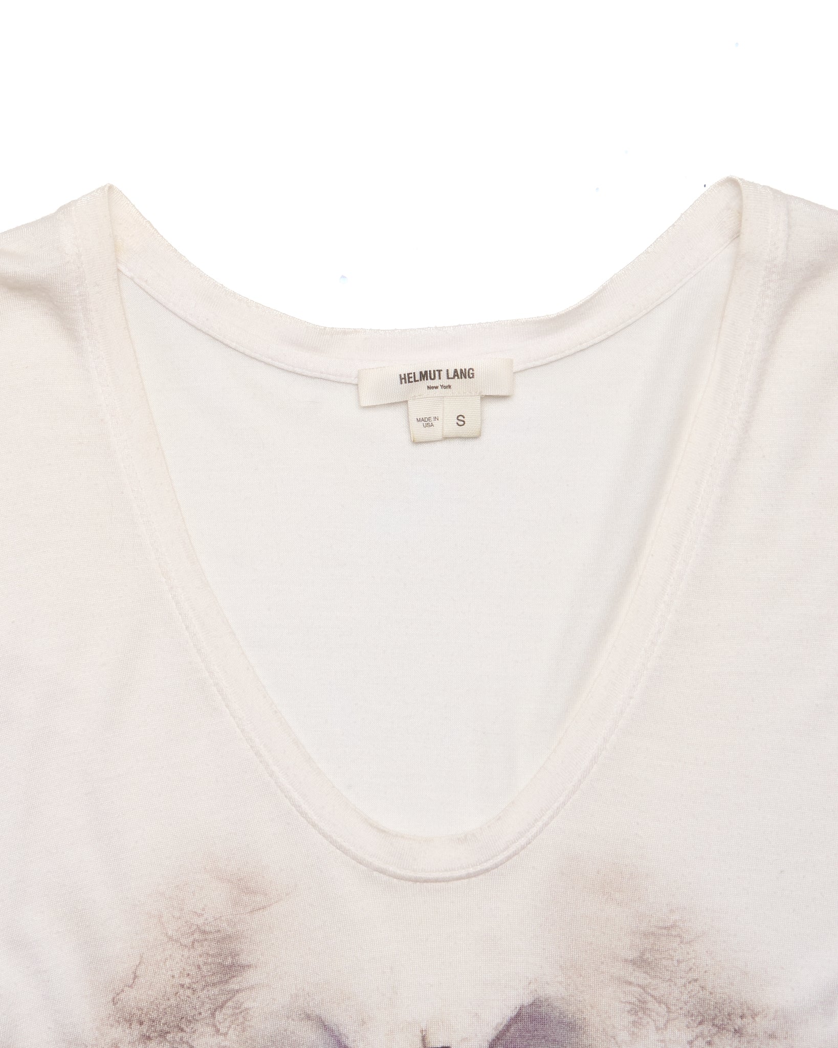 S/S11 Helmut Lang Ink Print Sheer Shirt