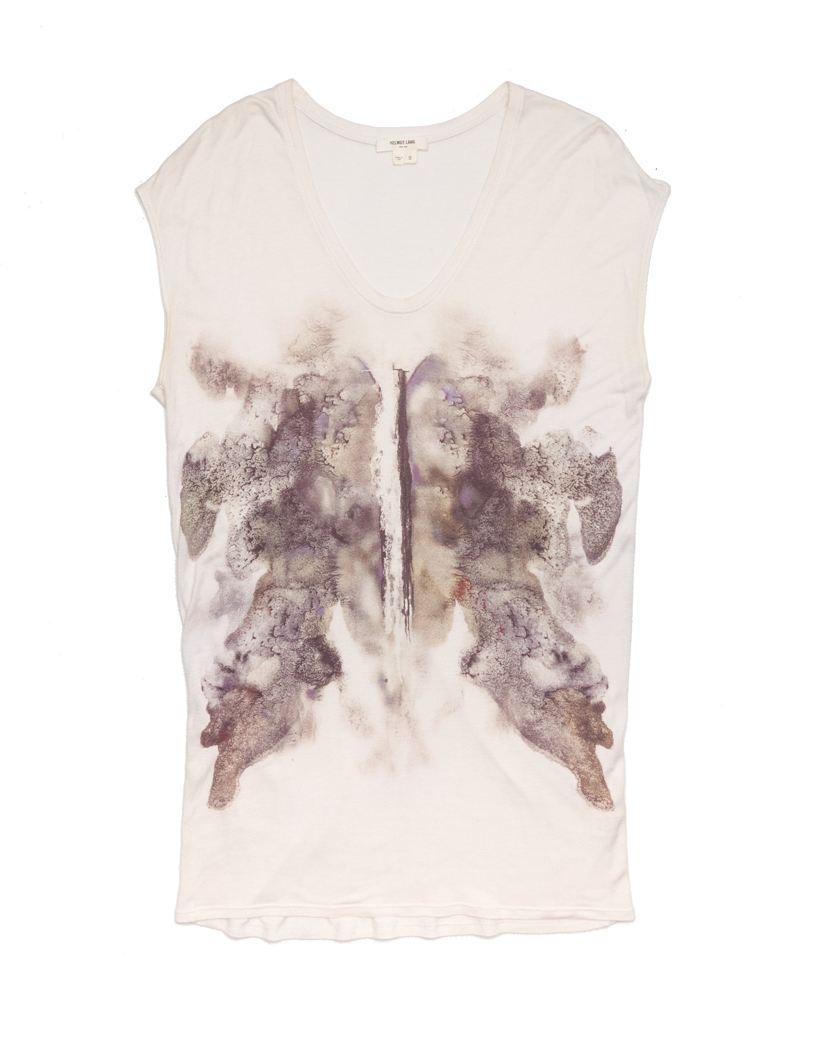 S/S11 Helmut Lang Ink Print Sheer Shirt