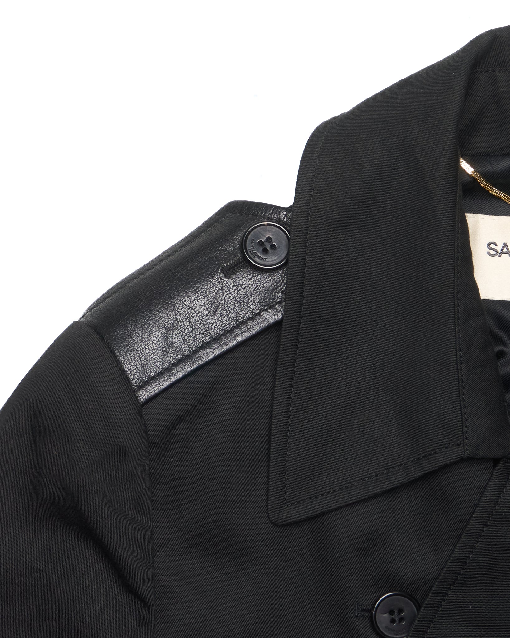 S/S14 Saint Laurent Paris by Hedi Slimane Black Classic Trench Coat