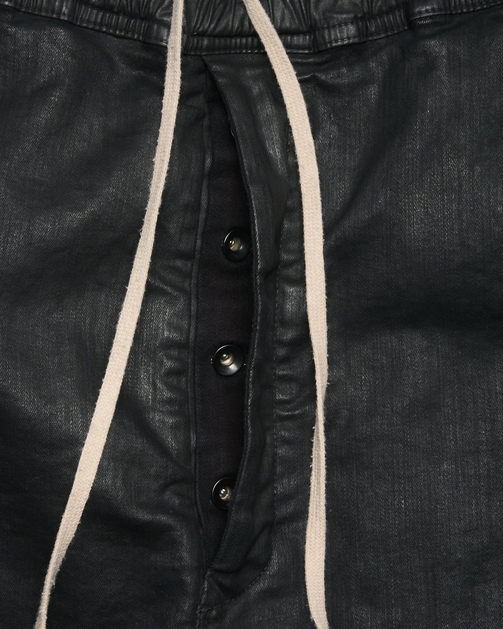 S/S18 Rick Owens DRKSHDW "DIRT" BLACK WAX Drop-crotch Capris