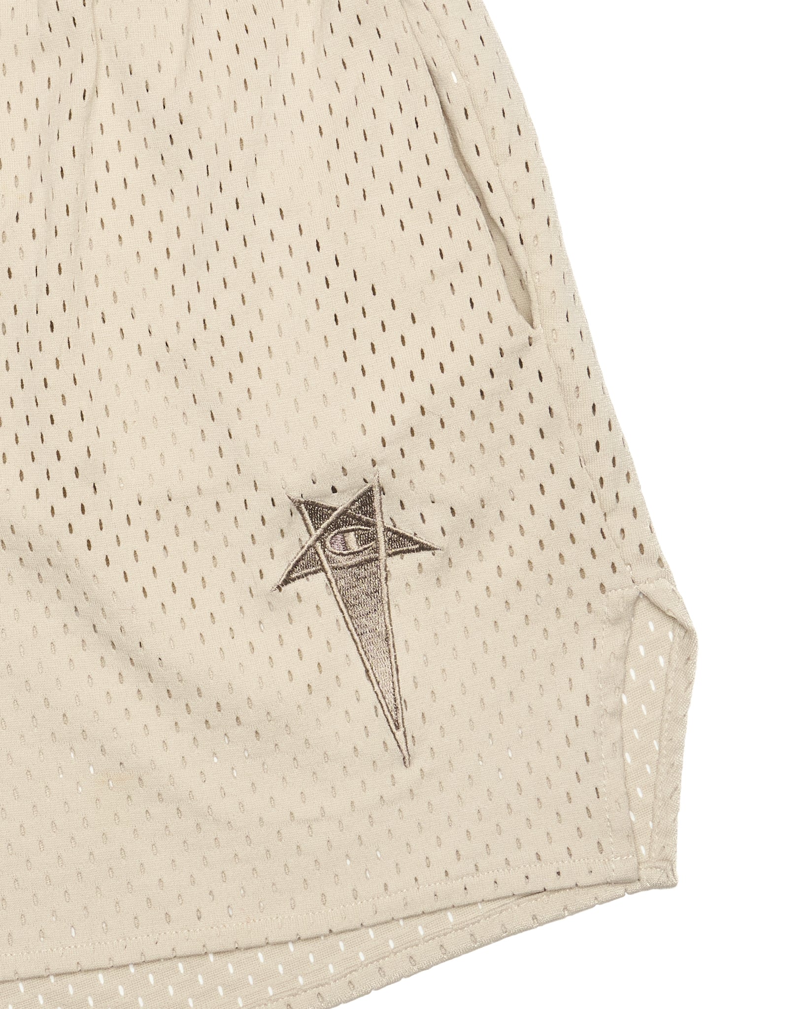 S/S20 Rick Owens x Champion Perforated Mesh Running Shorts