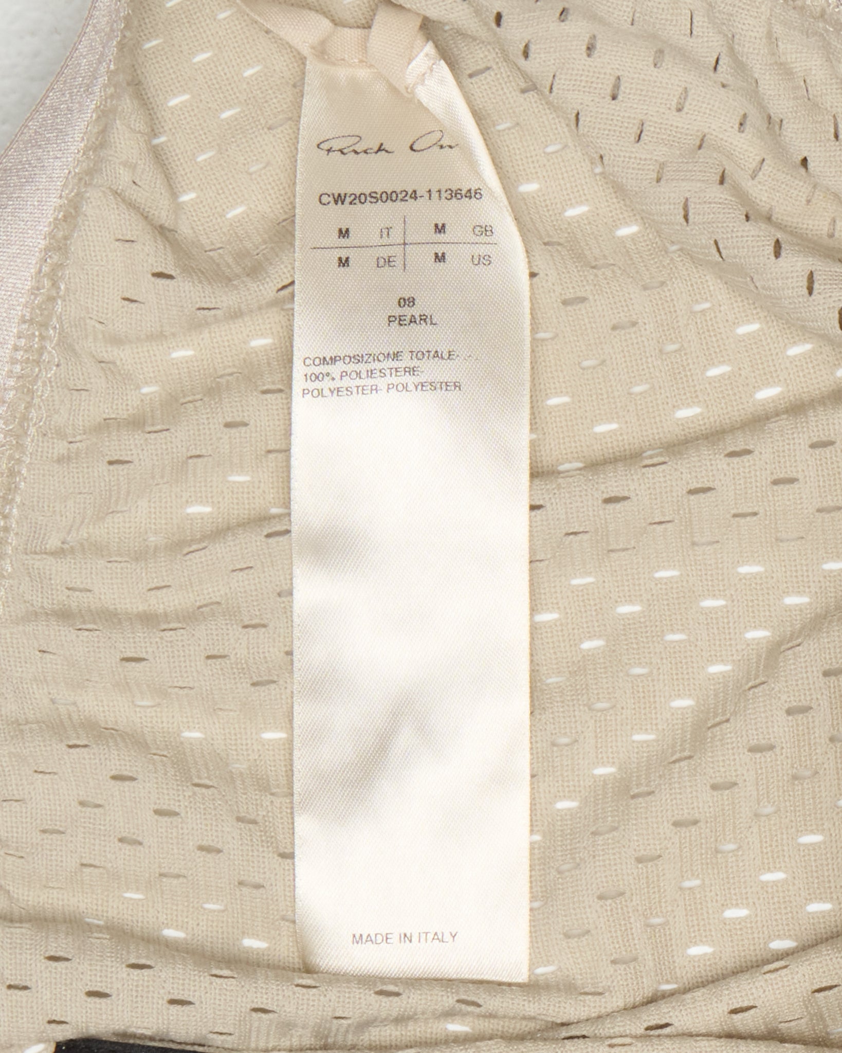 S/S20 Rick Owens x Champion Perforated Mesh Running Shorts