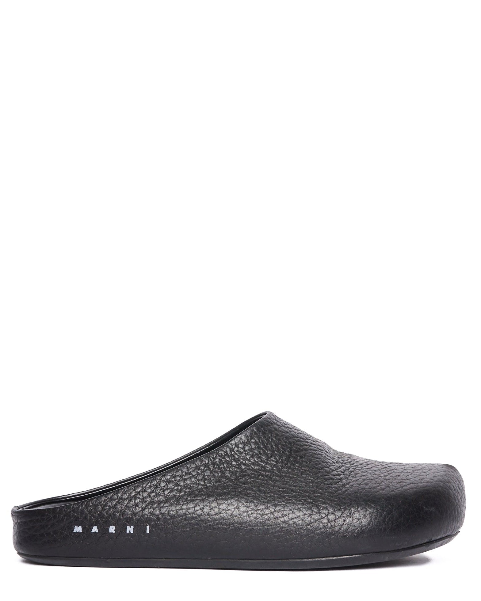 S/S21 Marni Grained Calf Leather Fussbett Sabot Clogs